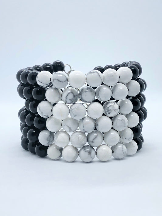 Black Onyx with White Howlite