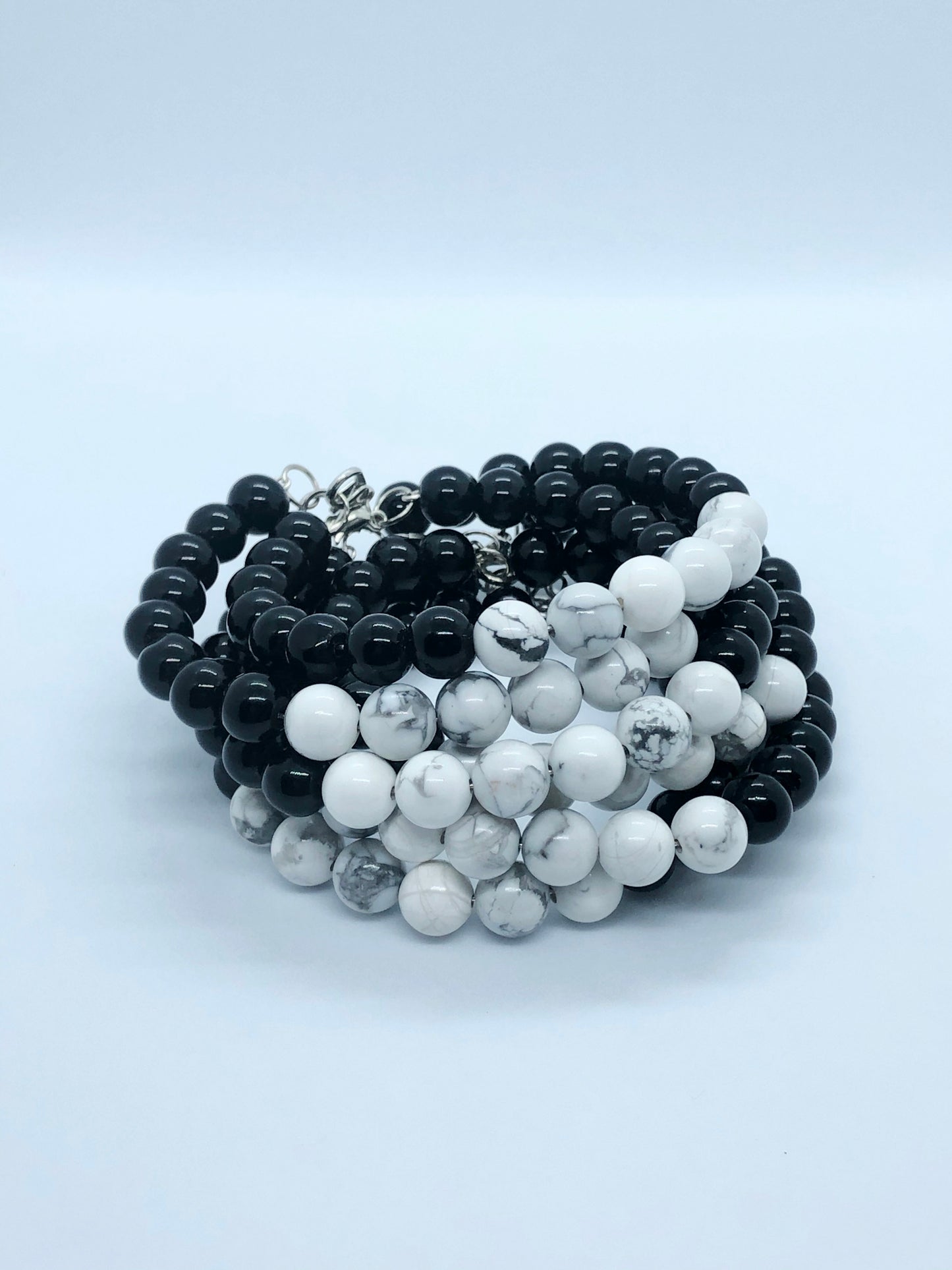 Black Onyx with White Howlite